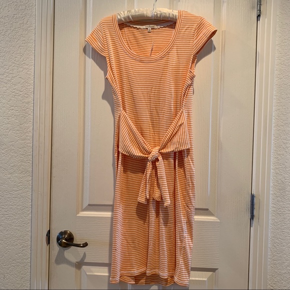 Anthropologie Audny Front Tie Dress New Nwt Midi - Picture 6 of 8